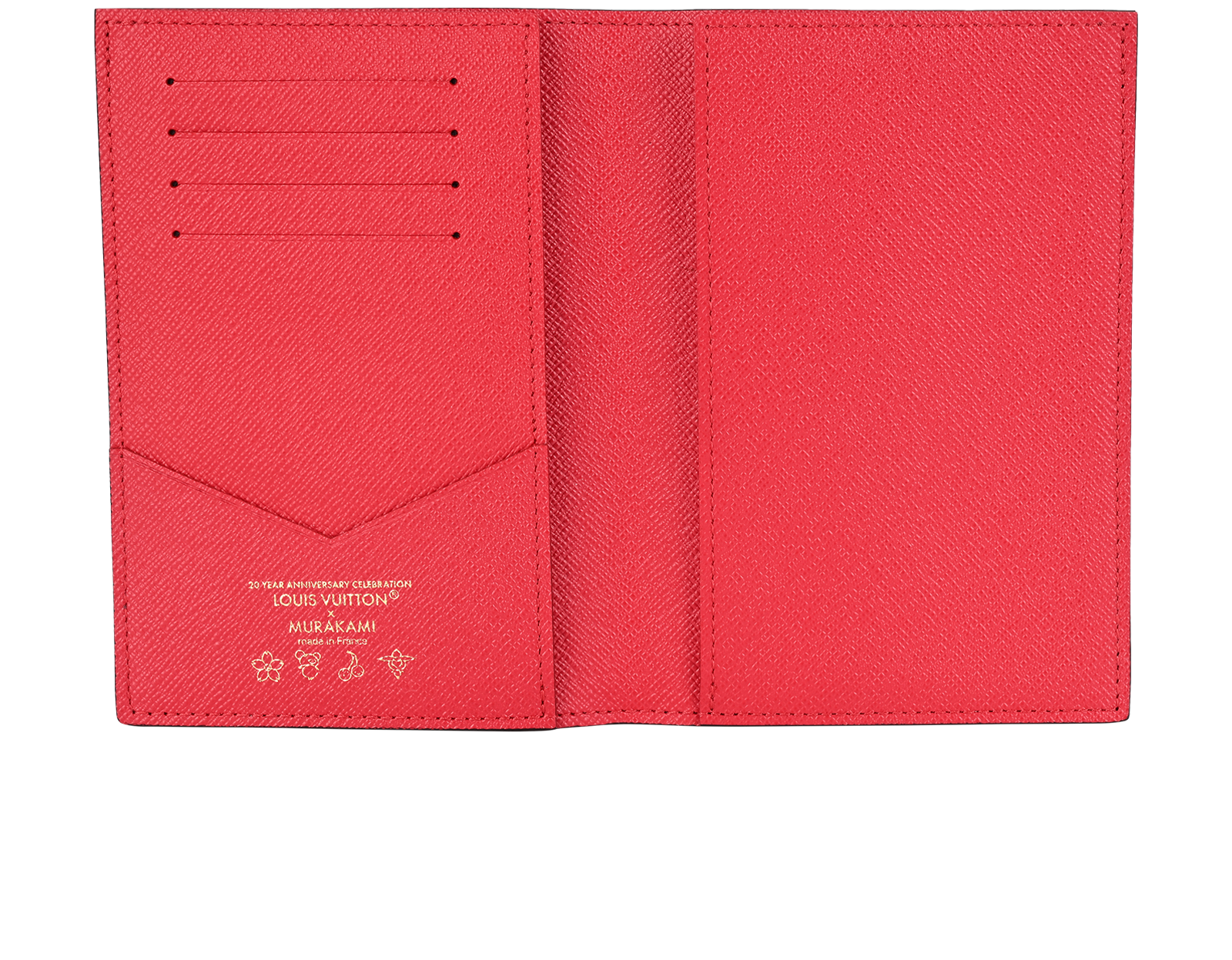 Louis Vuitton x Murakami Passport Cover, &pound;375, Accessories, Brown/Red, Canvas, Other view